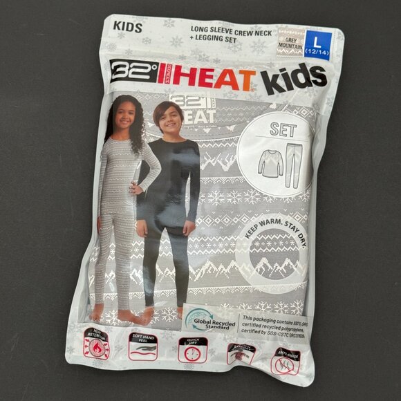32 Degrees Kids' Gray Heat Set - L (12/14) NWT - Picture 2 of 13